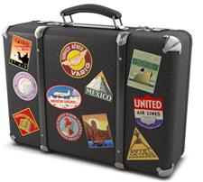 Печать наклеек на чемоданы