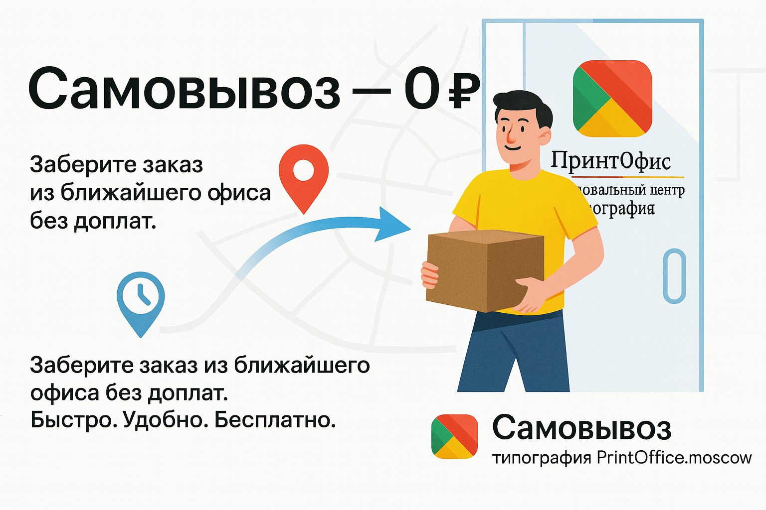 Самовывоз полиграфии в Москве из наших офисов