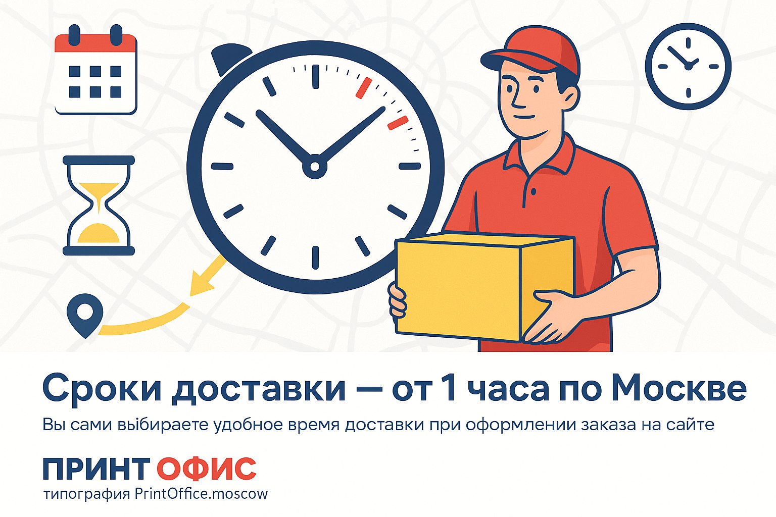 Сроки доставки полиграфии по Москве