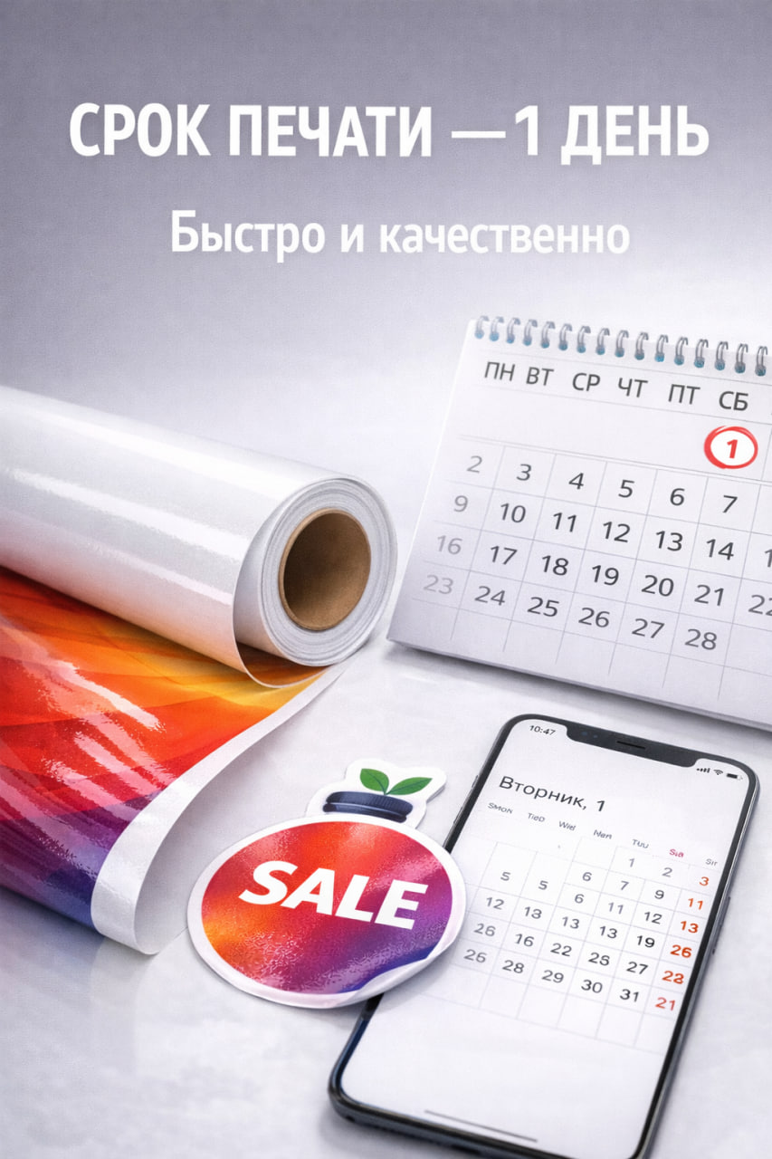 Срок печати — 1 день