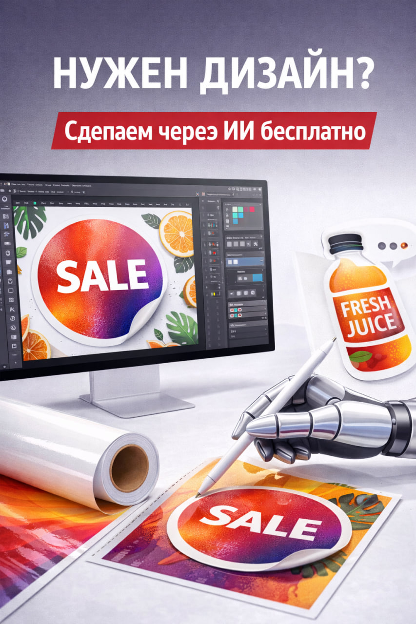 Нужен дизайн? Сделаем через ИИ бесплатно