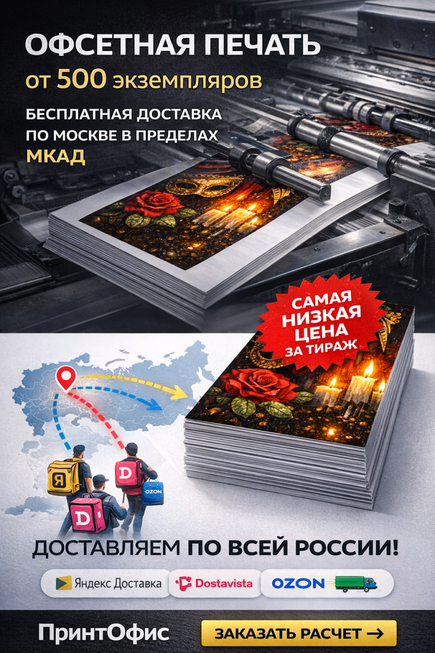 Офсетный тираж афиш